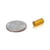 6-32 Threaded Barrels Diameter: 1/4'', Length: 1'', Gold Anodized Aluminum [Required Material Hole Size: 11/64'' ]
