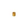 6-32 Threaded Barrels Diameter: 1/4'', Length: 1/4'', Gold Anodized Aluminum [Required Material Hole Size: 11/64'' ]