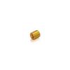 6-32 Threaded Barrels Diameter: 1/4'', Length: 1/4'', Gold Anodized Aluminum [Required Material Hole Size: 11/64'' ]