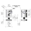 Standoff Panel Support - Up to 1/4'' - Single Sided - Standoff - Stainless Steel - For 1/8'' (3.0mm) Diameter Cable System Kit