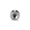 5/16-18 Threaded Locking Caps Diameter: 5/8'', Height: 1/4'', Brushed Satin Stainless Steel Grade 304 [Required Material Hole Size: 3/8'']