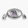 Ceiling Suspended Cable Kit Heavy Duty - Clear Anodized  Aluminum - Thick. Material 1/8'' to 1/2'' - 1/8'' Diameter Cable
