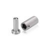 1/2'' Diameter x 1'' Barrel Length, Stainless Steel Glass Standoff Satin Brushed Finish  (Indoor) [Required Material Hole Size: 5/16'']