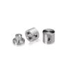 1/2'' Diameter x 1/2'' Barrel Length, Stainless Steel Glass Standoff Satin Brushed Finish Grade 304 (Indoor or Outdoor Use) [Required Material Hole Size: 5/16'']