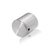 1'' Diameter x 1'' Barrel Length, Stainless Steel Glass Standoff Satin Brushed Finish  (Indoor) [Required Material Hole Size: 7/16'']