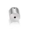 1'' Diameter x 1'' Barrel Length, Stainless Steel Glass Standoff Satin Brushed Finish  (Indoor) [Required Material Hole Size: 7/16'']