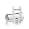 Stainless Steel Polished Finish 1'' x 1-3/8'' Projecting Gripper, Holds Up To 1/2'' Material