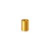 10-24 Threaded Barrels Diameter: 3/8'', Length: 1/2'', Gold Anodized Aluminum [Required Material Hole Size: 7/32'' ]