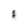 10-24 Threaded Barrels Diameter: 3/8'', Length: 1'', Stainless Steel Polished Finish Grade 304 [Required Material Hole Size: 7/32'' ]