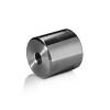 1/4-20 Threaded Barrels Diameter: 1'', Length: 1'', Polished Finish Grade 304 [Required Material Hole Size: 17/64'' ]