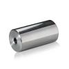 1/4-20 Threaded Barrels Diameter: 1'', Length: 3'', Polished Finish Grade 304 [Required Material Hole Size: 17/64'' ]