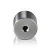 5/16-18 Threaded Barrels Diameter: 1 1/4'', Length: 1'', Brushed Satin Finish Grade 304 [Required Material Hole Size: 3/8'' ]