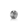 Set of 4 Screw Cover Diameter 1/2'', Satin Brushed Stainless Steel Finish (Indoor Use Only)