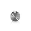 Set of 4 Screw Cover Diameter 5/8'', Satin Brushed Stainless Steel Finish (Indoor or Outdoor)
