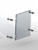 Kit of 4 Wall Mounted Edge Grip Kit, Clear Anodized Aluminum with Acrylic