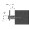 3/4'' Diameter X 1'' Barrel Length, Stainless Steel Brushed Finish. Easy Fasten Standoff (For Inside Use Only) [Required Material Hole Size: 7/16'']