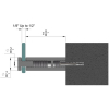 7/8'' Diameter X 2-1/2'' Barrel Length, Stainless Steel Brushed Finish. Easy Fasten Standoff (For Inside Use Only) [Required Material Hole Size: 7/16'']