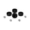 Set of 4 Screw Cover, Diameter: 11/16'' (less 3/4''), Aluminum Black Anodized Finish, (Indoor or Outdoor Use)