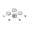 Set of 4 Screw Cover, Diameter: 11/16'' (less 3/4''), Aluminum Clear Anodized Finish, (Indoor or Outdoor Use)