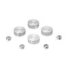 Set of 4 Screw Cover, Diameter: 11/16'' (less 3/4''), Aluminum Clear Anodized Finish, (Indoor or Outdoor Use)