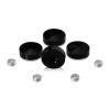 Set of 4 Screw Cover, Diameter: 7/8'', Aluminum Black Anodized Finish, (Indoor or Outdoor Use)