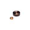 Set of 4 Screw Cover, Diameter: 7/8'', Aluminum Bronze Anodized Finish, (Indoor or Outdoor Use)