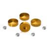 Set of 4 Screw Cover, Diameter: 7/8'', Aluminum Gold Anodized Finish, (Indoor or Outdoor Use)