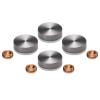 Set of 4 Screw Cover, Diameter: 7/8'', Aluminum Titanium Finish, (Indoor or Outdoor Use)