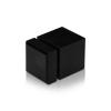 5/16-18 Threaded Square Caps: 1'', Height: 3/8'', Black Anodized Aluminum [Required Material Hole Size: 3/8'']