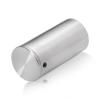 1'' Diameter x 2'' Barrel Length, Stainless Steel Glass Standoff Satin Brushed Finish  (Indoor) [Required Material Hole Size: 7/16'']