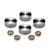 Set of 4 Screw Cover Diameter 13/16'', Polished Stainless Steel Finish (Indoor Use Only)