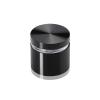 1-1/4'' Diameter X 3/4'' Barrel Length, Aluminum Flat Head Standoffs, Black Anodized Finish Easy Fasten Standoff (For Inside / Outside use) Tamper Proof Standoff [Required Material Hole Size: 7/16'']