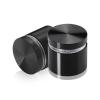 1-1/4'' Diameter X 3/4'' Barrel Length, Aluminum Flat Head Standoffs, Black Anodized Finish Easy Fasten Standoff (For Inside / Outside use) Tamper Proof Standoff [Required Material Hole Size: 7/16'']