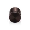 1-1/4'' Diameter X 3/4'' Barrel Length, Aluminum Flat Head Standoffs, Bronze Anodized Finish Easy Fasten Standoff (For Inside / Outside use) Tamper Proof Standoff [Required Material Hole Size: 7/16'']