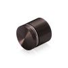 1-1/4'' Diameter X 3/4'' Barrel Length, Aluminum Flat Head Standoffs, Bronze Anodized Finish Easy Fasten Standoff (For Inside / Outside use) Tamper Proof Standoff [Required Material Hole Size: 7/16'']