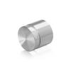 1-1/4'' Diameter X 3/4'' Barrel Length, Aluminum Flat Head Standoffs, Shiny Anodized Finish Easy Fasten Standoff (For Inside / Outside use) Tamper Proof Standoff [Required Material Hole Size: 7/16'']