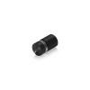 1/2'' Diameter X 1/2'' Barrel Length, Aluminum Flat Head Standoffs, Black Anodized Finish Easy Fasten Standoff (For Inside / Outside use) Tamper Proof Standoff [Required Material Hole Size: 3/8'']