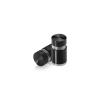 1/2'' Diameter X 1/2'' Barrel Length, Aluminum Flat Head Standoffs, Black Anodized Finish Easy Fasten Standoff (For Inside / Outside use) Tamper Proof Standoff [Required Material Hole Size: 3/8'']