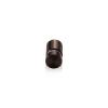 1/2'' Diameter X 1/2'' Barrel Length, Aluminum Flat Head Standoffs, Bronze Anodized Finish Easy Fasten Standoff (For Inside / Outside use) Tamper Proof Standoff [Required Material Hole Size: 3/8'']