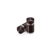 1/2'' Diameter X 1/2'' Barrel Length, Aluminum Flat Head Standoffs, Bronze Anodized Finish Easy Fasten Standoff (For Inside / Outside use) Tamper Proof Standoff [Required Material Hole Size: 3/8'']