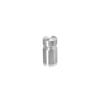 1/2'' Diameter X 1/2'' Barrel Length, Aluminum Flat Head Standoffs, Shiny Anodized Finish Easy Fasten Standoff (For Inside / Outside use) Tamper Proof Standoff [Required Material Hole Size: 3/8'']