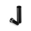 1/2'' Diameter X 1-3/4'' Barrel Length, Aluminum Flat Head Standoffs, Black Anodized Finish Easy Fasten Standoff (For Inside / Outside use) Tamper Proof Standoff [Required Material Hole Size: 3/8'']