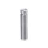 1/2'' Diameter X 1-3/4'' Barrel Length, Aluminum Flat Head Standoffs, Shiny Anodized Finish Easy Fasten Standoff (For Inside / Outside use) Tamper Proof Standoff [Required Material Hole Size: 3/8'']