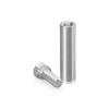 1/2'' Diameter X 1-3/4'' Barrel Length, Aluminum Flat Head Standoffs, Shiny Anodized Finish Easy Fasten Standoff (For Inside / Outside use) Tamper Proof Standoff [Required Material Hole Size: 3/8'']