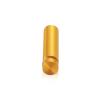 1/2'' Diameter X 1-3/4'' Barrel Length, Aluminum Flat Head Standoffs, Gold Anodized Finish Easy Fasten Standoff (For Inside / Outside use) Tamper Proof Standoff [Required Material Hole Size: 3/8'']