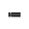 1/2'' Diameter X 1'' Barrel Length, Aluminum Flat Head Standoffs, Black Anodized Finish Easy Fasten Standoff (For Inside / Outside use) Tamper Proof Standoff [Required Material Hole Size: 3/8'']