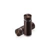 1/2'' Diameter X 1'' Barrel Length, Aluminum Flat Head Standoffs, Bronze Anodized Finish Easy Fasten Standoff (For Inside / Outside use) Tamper Proof Standoff [Required Material Hole Size: 3/8'']