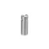 1/2'' Diameter X 1'' Barrel Length, Aluminum Flat Head Standoffs, Shiny Anodized Finish Easy Fasten Standoff (For Inside / Outside use) Tamper Proof Standoff [Required Material Hole Size: 3/8'']