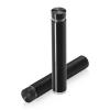 1/2'' Diameter X 2-1/2'' Barrel Length, Aluminum Flat Head Standoffs, Black Anodized Finish Easy Fasten Standoff (For Inside / Outside use) Tamper Proof Standoff [Required Material Hole Size: 3/8'']