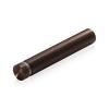 1/2'' Diameter X 2-1/2'' Barrel Length, Aluminum Flat Head Standoffs, Bronze Anodized Finish Easy Fasten Standoff (For Inside / Outside use) Tamper Proof Standoff [Required Material Hole Size: 3/8'']